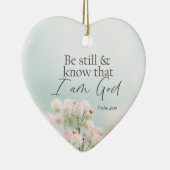 私が神の聖書聖句クリスマスであることを今でも知っている セラミックオーナメント (右)