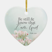 私が神の聖書聖句クリスマスであることを今でも知っている セラミックオーナメント (正面)