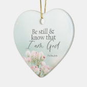 私が神の聖書聖句クリスマスであることを今でも知っている セラミックオーナメント (左)