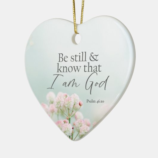 私が神の聖書聖句クリスマスであることを今でも知っている セラミックオーナメント (左)
