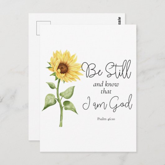 私が神ひまわり者であることを知りなさい ポストカード (正面/裏面)