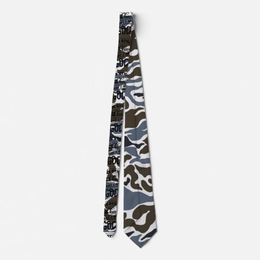 私が神カモフラージュの男性のネクタイであることを信頼する ネクタイ (裏面)