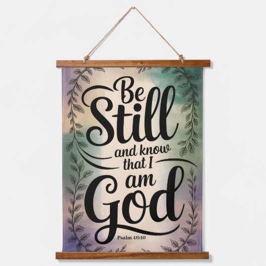 私が神クリスチャンであることを今でも知っているヴィンテージ 吊り下げ型タペストリー (正面)