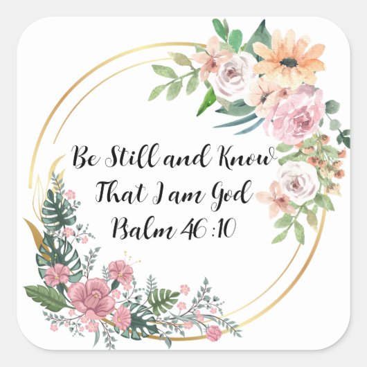 私が神クリスチャンであることを今でも知っている スクエアシール (正面)