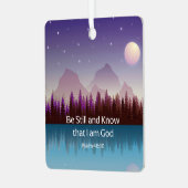 私が神詩篇の聖句であることを知っている メタルオーナメント (正面左)