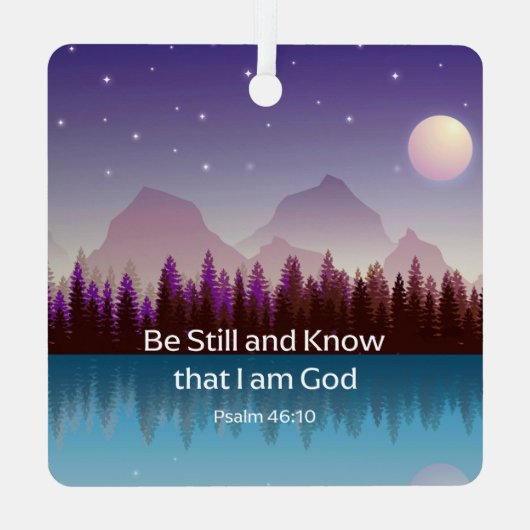 私が神詩篇の聖句であることを知っている メタルオーナメント (裏面)