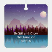 私が神詩篇の聖句であることを知っている メタルオーナメント (正面)