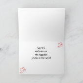 私が私のカードと結婚し頼て**ロマンチックな*** カード (内部)