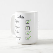 私が私のコーヒーを名前入りいかに好むか襲って下さい コーヒーマグカップ (正面左)