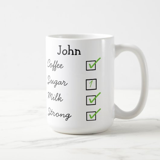 私が私のコーヒーを名前入りいかに好むか襲って下さい コーヒーマグカップ (右)