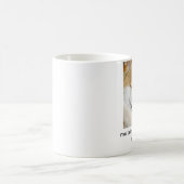 私が私のコーヒーを食べる前に柴犬犬の顔、私 コーヒーマグカップ (中央)