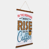 私が私のコーヒ与えーコーヒーおもしろい引用文 吊り下げ型タペストリー (傾斜あり)