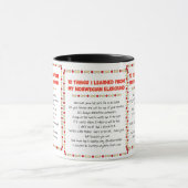 私が私のノルウェーのエルクハウンドから学んだおもしろいな事 マグカップ (中央)