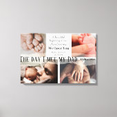 私が私のパパに会った日4 Photo collage Father's day キャンバスプリント (正面)