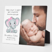 私が私のパパ写真エレファント子供部屋デコールに会った日 フォトプラーク (側面)
