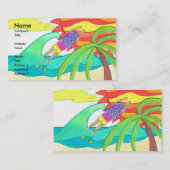 私が私のビーチサンダルの名刺のテンプレートをいかに失ったか 名刺 (正面/裏面)