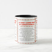 私が私のラブラドル・レトリーバー犬から学んだおもしろいな事 マグカップ (中央)