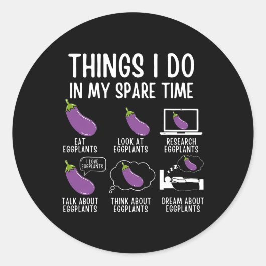 私が私の予備の時間で行うことナスビーガン庭 ラウンドシール (正面)