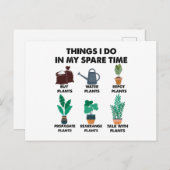 私が私の予備の時間で行うこと植物の恋人のギフト ポストカード (正面/裏面)