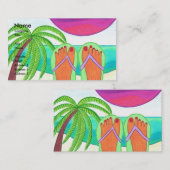 私が私の夏期休暇の名刺Templをいかに使ったか 名刺 (正面/裏面)