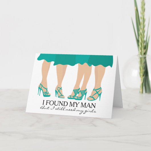 私が私の女の子を必要とする私の新婦付添人です 招待状 (正面)