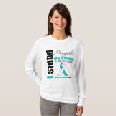 私が私の姉妹の横に立てる子宮頸癌・ Tシャツ (正面フル)