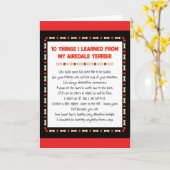 私が私のAiredaleテリアから学んだおもしろいな事 カード (黄色い花)