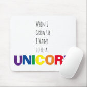 私が私を育つときユニコーンの虹の文字がありたいと思って下さい マウスパッド (マウス)