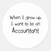 私が私を育つとき会計士になりたいと思って下さい ラウンドシール (正面)