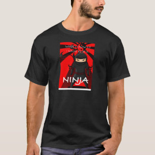 私が私を育つとき忍者がありたいと思って下さい Tシャツ