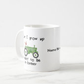 私が私を育つとき農家になりたいと思って下さい コーヒーマグカップ (正面左)