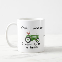 私が私を育つとき農家になりたいと思って下さい コーヒーマグカップ