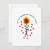 私が私を起こす朝にイエス与えスのひまわり ポストカード (正面/裏面)