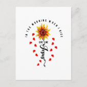 私が私を起こす朝にイエス与えスのひまわり ポストカード (正面)