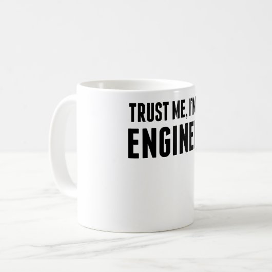 私が私エンジニアであることを信頼して下さい コーヒーマグカップ (正面左)