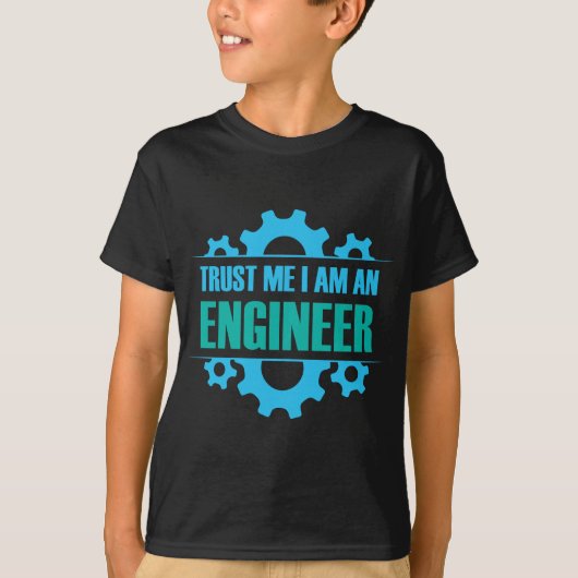 私が私エンジニアであることを信頼して下さい Tシャツ (正面)
