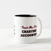 私が私チャーターされた会計士であることを信頼して下さい ツートーンマグカップ (正面右)