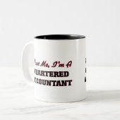 私が私チャーターされた会計士であることを信頼して下さい ツートーンマグカップ (正面左)