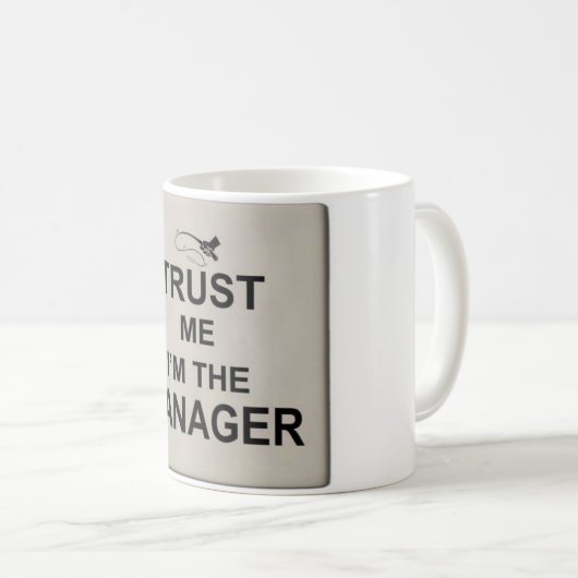 私が私マネージャーであることを信頼して下さい コーヒーマグカップ (正面右)