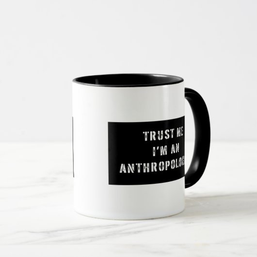 私が私人類学者であることを信頼して下さい マグカップ (正面右)