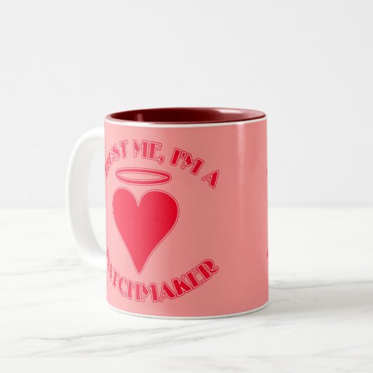 私が私仲人であることを信頼して下さい ツートーンマグカップ (正面左)