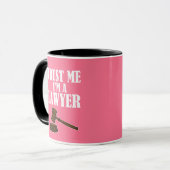 私が私弁護士のおもしろいなコーヒー・マグであることを信頼して下さい マグカップ (正面左)