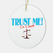 私が私弁護士のオーナメントであることを信頼して下さい セラミックオーナメント (左)