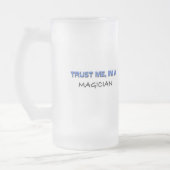 私が私手品師であることを信頼して下さい フロストグラスビールジョッキ (左)