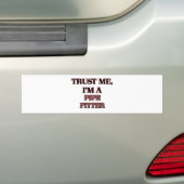 私が私配管工であることを信頼して下さい バンパーステッカー (車上)