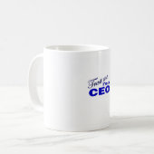 私が私CEOであることを信頼して下さい コーヒーマグカップ (正面左)