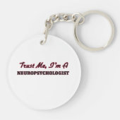 私が私Neuropsychologistであることを信頼して下さい キーホルダー (裏面)