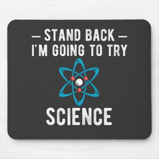 私が科学を試みる前に立つ マウスパッド (正面)