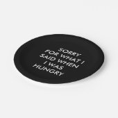 私が空腹なプレートいつだったか残念私が言ったことのために ペーパープレート (アングル)