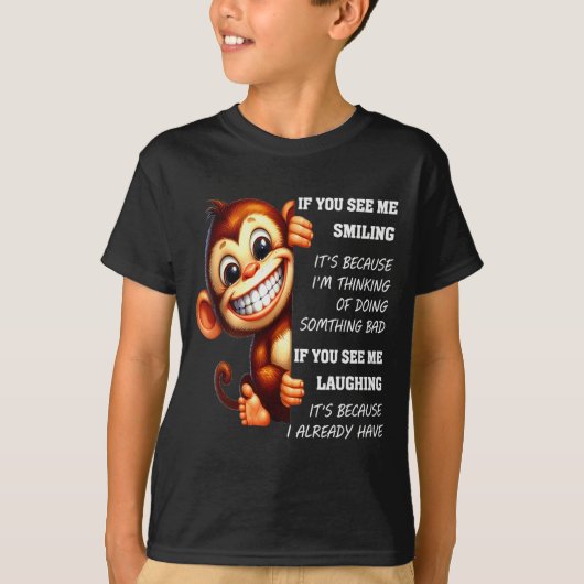 私が笑顔ならそれは痩せてるから Tシャツ (正面)